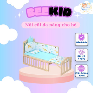 Nôi cũi cho em bé BEEKID đa năng 6 chế độ cho bé 0-12 tuổi tặng kèm bộ quây cũi MK23 001