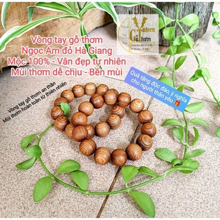 Vòng tay gỗ Ngọc Am Hà Giang mộc 100%, vòng tay gỗ cho nữ, vân đẹp, mùi thơm dịu an thần, đủ kích cỡ. Gỗ thơm Yuleen