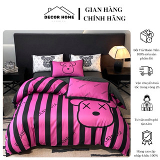 Bộ ga gối lụa lạnh thương hiệu tencel 60s hàn quốc 4 món mềm mịn, thoáng mát