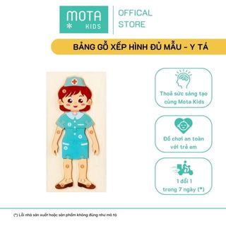  Đồ chơi cho bé Mảnh ghép gỗ xếp hình y tá - Hàng chính hãng