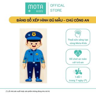  Đồ chơi cho bé Mảnh ghép gỗ xếp hình chú CA - Hàng chính hãng