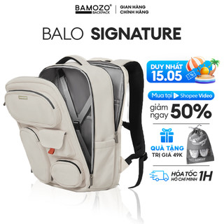 Balo laptop 15,16 inch Bamozo Sober Backpack có ngăn chống sốc, Cặp đi học đi làm nam nhiều ngăn trượt nước tốt