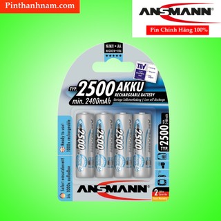 Pin Sạc AA Ansmann 2500mAh Vỉ 4 Viên Chính Hãng