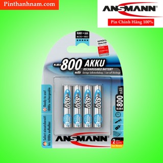 Pin Sạc AAA Ansman 800mAh Vỉ 4 Viên Chính Hãng