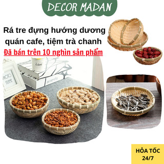 Rổ tre tròn mini, mẹt đựng đồ ăn Nhật Bản,hạt hướng dương, đồ ăn vặt quán cafe (D: 10,13,15cm)