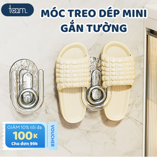 Móc treo dép mini gắn tường nhà tắm TOAM thoát nước khô thoáng, Giá treo dép nhà tắm có thể thu phóng chịu lực tới 2kg