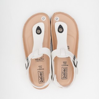 PUK10 - Sandal Đế Trấu BIOLINE Official Quai Da Pu Tách Ngón Lót Pu Kem Chống Nước