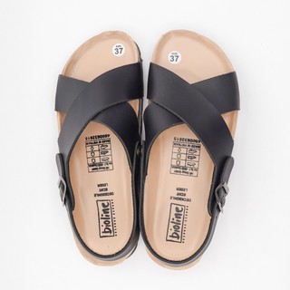 PUK11 - Sandal công sở Birken Đế Trấu BIOLINE Official Unisex Nam nữ văn phòng Quai Chữ X Da PU cao cấp