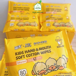 CCL204 - 1 Gói khăn giấy ướt vịt vàng 80 tờ siêu hot - Giadungcamcam