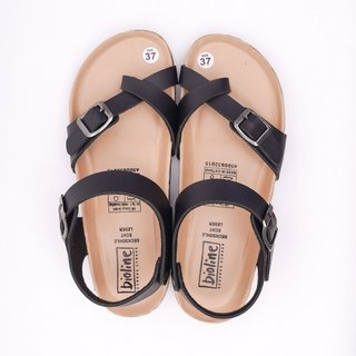 PUK14 - Sandal công sở Birken Đế Trấu BIOLINE Official Uniex nam nữ văn phòng Quai Da PU đan chéo xỏ ngón