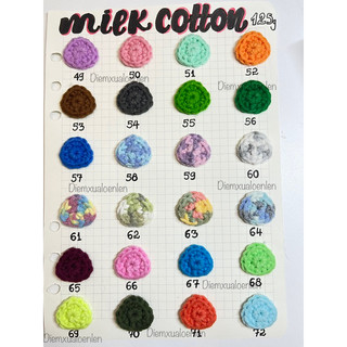 Len milk cotton 125gr cuộn full hoặc chiết 1/2