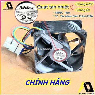 Quạt tản nhiệt thủy sinh chống nước 8x8x3,8cm 12V-0.13A Nidec model T80E14MS1A7 siêu bền