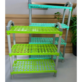 Kệ dép nhựa 4 tầng chân ống để giày dép hàng kệ giày 4 tầng