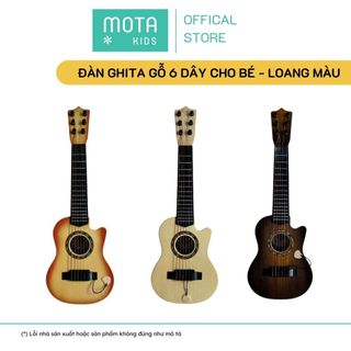  Đồ chơi cho bé Đàn ghita gỗ 6 dây - Hàng chính hãng