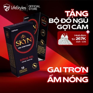 Combo 2 hộp Bao cao su gai trơn Skyn Intense Feeling - Non-latex không mùi cao su - Hộp 10 bao