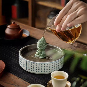 Tượng Tiểu ngộ không ngồi thiền chất liệu đá sa thạch cao cấp, Tượng Decor, trang trí, trưng bày tiểu cảnh