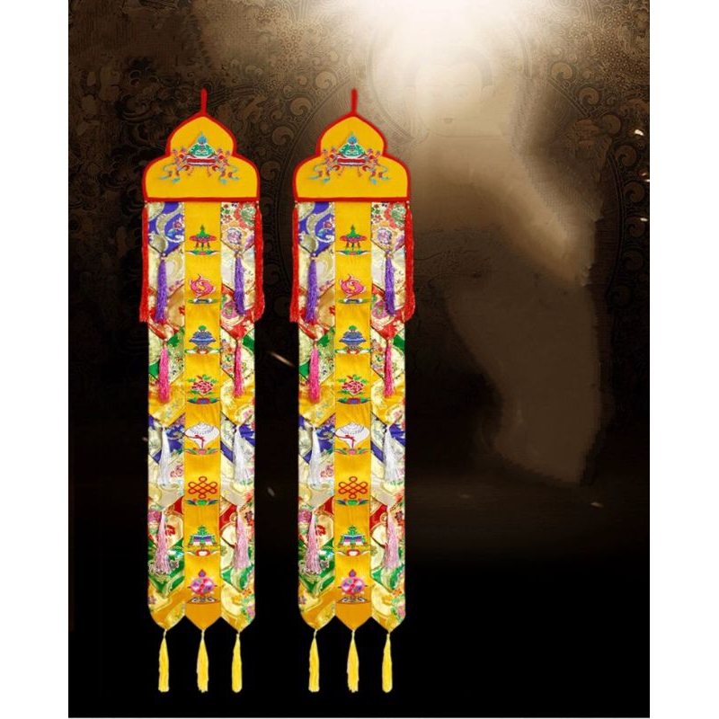 Phan gấm Tám Tướng Cát Tường