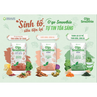 Thức uống sáng da chống lão hóa, tăng tập trung, giảm stress O'go Smoothie 3 hộp (200ml/hộp)