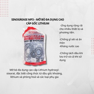Mỡ Bôi Trơn MiennamPetro Sinogrease Lithium MP3 400G Đa Dụng Bảo Vệ ​Xe Ô Tô Công Nghiệp Cao Cấp
