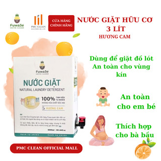 Nước giặt hữu cơ fuwa3e chính hãng, từ enzyme sinh học, can 3l, an toàn cho mẹ bầu, em bé