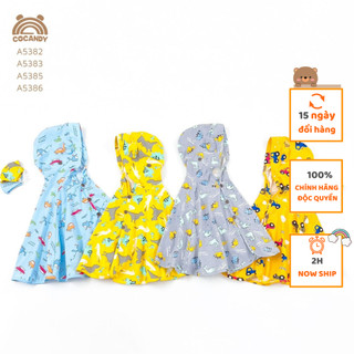 Áo choàng cho bé -Áo choàng COTTON cao cấp COCANDY và khẩu trang của COCANDY mã A538