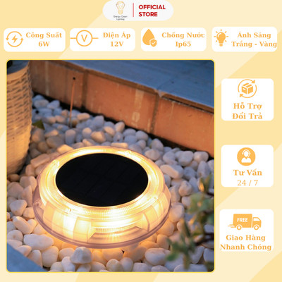 Đèn Cắm Cỏ Sân Vườn Tròn Energy Green Lighting MT-11690 - Sử Dụng Năng Lượng Mặt Trời - Trang Trí Ngoài Trời - BH 1 Năm