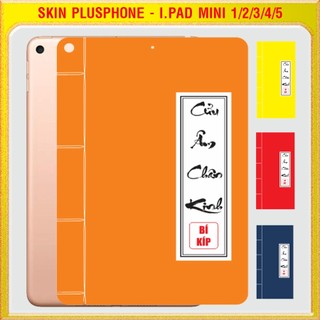 Dán skin mặt lưng cho ipad mini 1/ 2/ 3/ 4/ 5 7.9 inch mẫu bìa bí kíp võ công đẹp