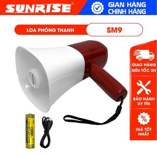 Loa phóng thanh công suất lớn 50W chính hãng sunrise SM9 MP3, có kết nối bluetooth, usb, thẻ nhớ, kèm pin sạc, ghi âm