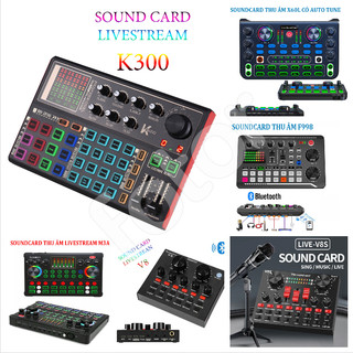 [FREESHIP] BỘ SOUNDCARD THU ÂM, LIVESTREAM, KARAOKE V8, V8S, K300, M3A, X60L, F998 CAO CẤP