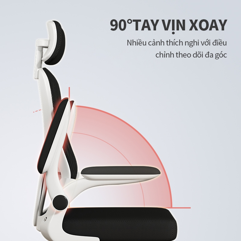 Ghế văn phòng AIODIY Ghế công thái học Có thể xoay, điều chỉnh độ cao có bánh xe | BigBuy360 - bigbuy360.vn