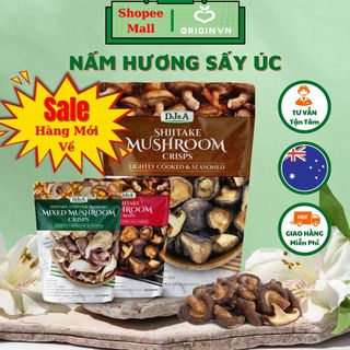   Hàng Mới  Nấm hương sấy giòn DJ&A Úc - Tốt Cho Sức Khỏe - Ăn vặt vp - Nhiều loại - Thay kẹo cho trẻ 
