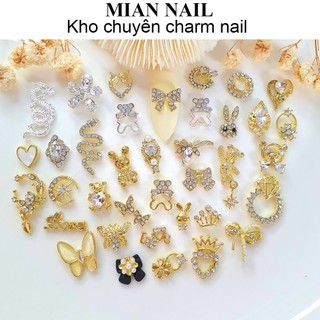 Charm nơ charm gấu charm bươm' charm nail gắn móng đính móng trang trí móng tay MIAN