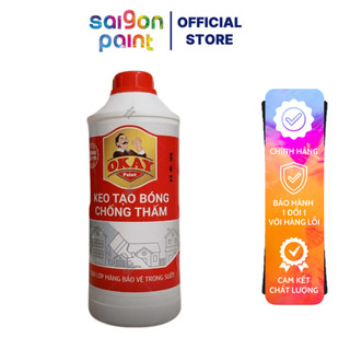 Chai Keo Tạo Bóng Chống Thấm Chai Lớn 1L Loại Sơn Trong Suốt, Không Màu