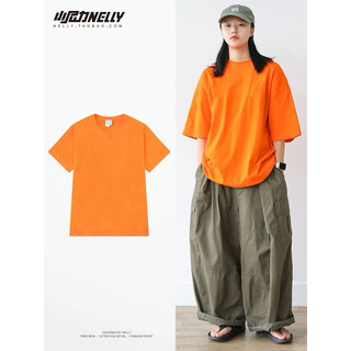 [order] áo thun trơn tay ngắn màu cam 0857