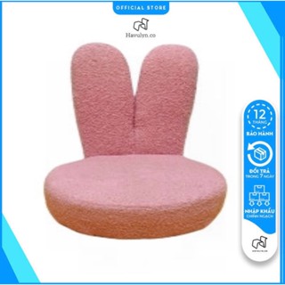 Ghế tai thỏ đệm ngồi bệt , ghế deco, ghế cho bé chất liệu len cừu  siêu cute có tựa lưng cao
