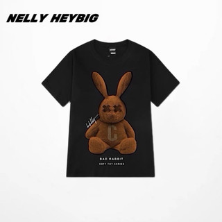 [Sẵn] Áo thun tay lỡ [5027] [5022] Nelly Heybig form rộng dành cho nam và nữ (Hồng & Nâu)