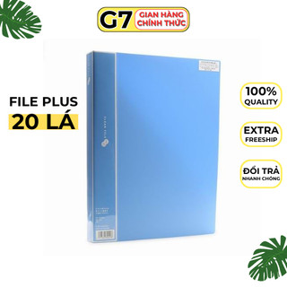 File 20 lá plus, bìa lá đựng tài liệu Nhật Bản