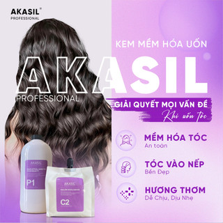Thuốc uốn ép akasil 1000ml x2 công nghệ nano uốn ép đa năng