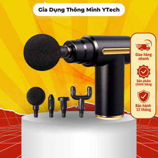 Máy Massage cầm tay YTECH súng mát xa toàn thân 6 cấp độ chuyên sâu vai lưng giảm đau mỏi, dãn cơ sau tập cerave