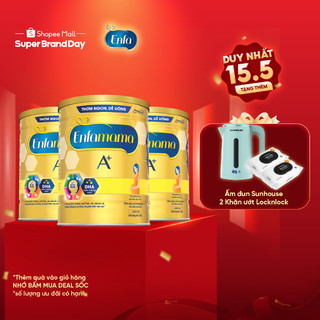 Bộ 3 sữa Bầu Enfamama A+ - Hương Vanila 830g/lon