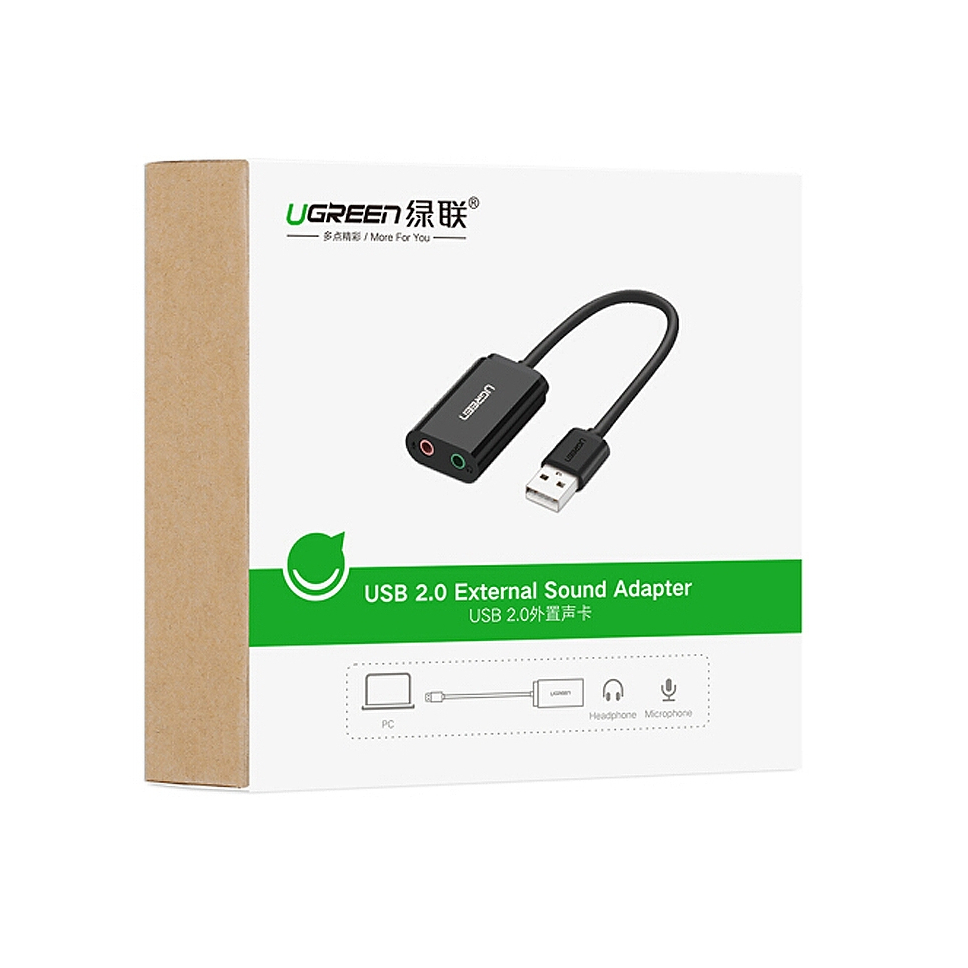 Card sound USB 2.0 to 3.5mm Ugreen