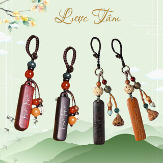 (Quà Tặng) Móc treo gỗ Mun cao cấp làm đẹp tự nhiên Lược Tâm