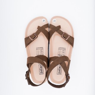 DK16 - Sandal Birken Đế Trấu BIOLINE Official Thiết Kế Unisex Quai Da Bò Đan Chéo Cổ Chân Xỏ Ngón
