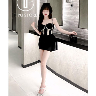 Đầm xleo cup đa'" lưới eo cao cấp, đi tiệc party sang chảnh, CHARLA