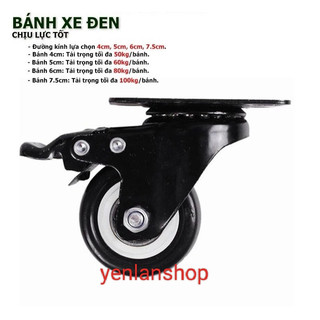 Bánh xe đẩy hàng đường kính 40mm, 50mm chịu tải cao