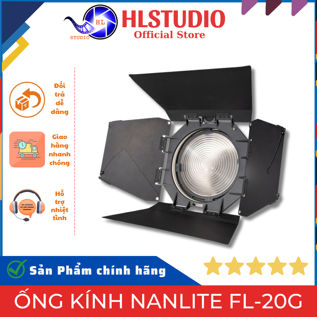 Ống Kính NanLite FL-20G Cho Đèn Forza 300, 500 - Góc Chiếu Sáng Linh Hoạt, Độ Sáng Cao HL Studio