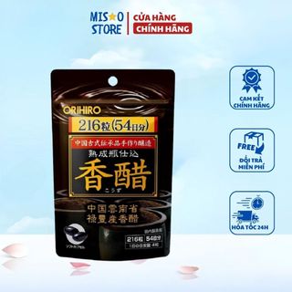 Dấm đen giảm cân Nhật Bản Orihiro túi 216 viên, viên uống giảm cân giấm đen Orihiro