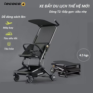 XE ĐẨY DU LỊCH GẤP GỌN CAO CẤP LECOCO DESIGN ITALY - GẤP GỌN SIÊU NHẸ