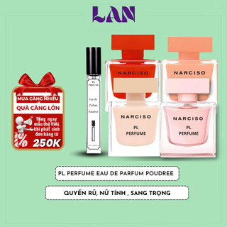 Bộ 4 Nước Hoa Nữ Narciso Crystal Poudree Ambree Rouge Chính Hãng PL PERFUME 10ml Lưu Hương Thơm Lâu