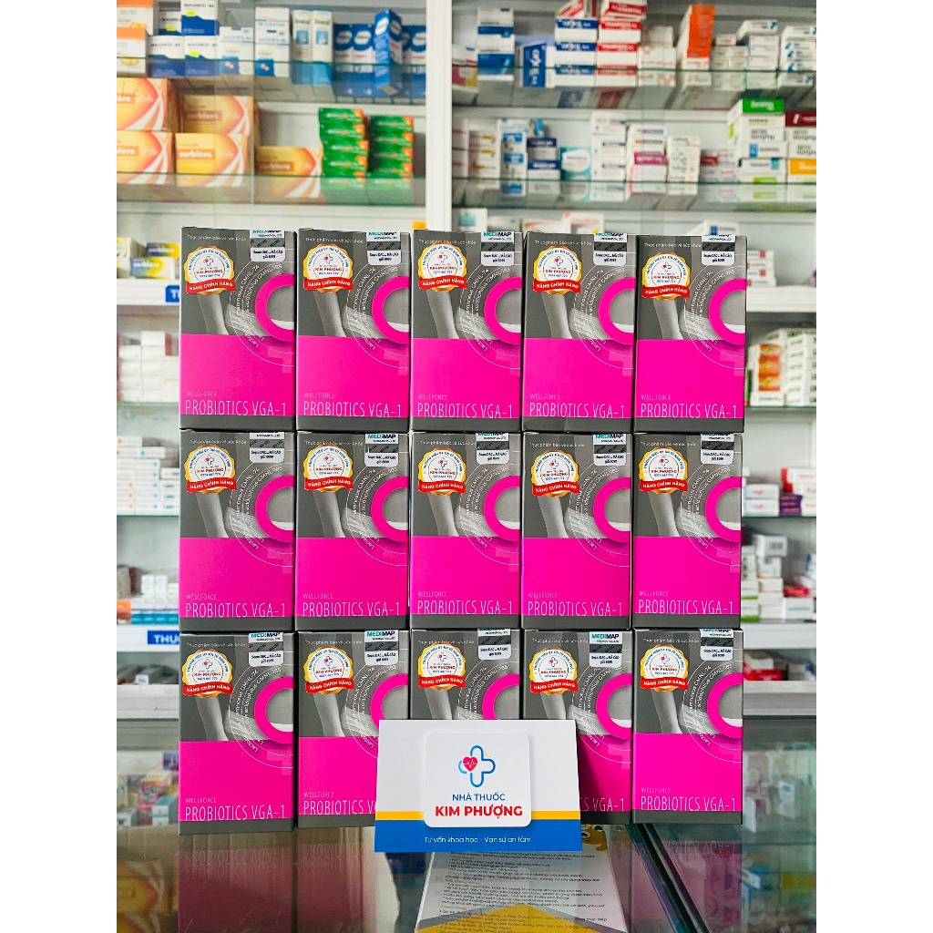 Wellforce ProbioticS VGA-1 Men Vi Sinh Phụ Khoa, Lợi Khuẩn Hộp 30 viên Medimap dung dịch, xịt Maxibac
